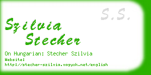 szilvia stecher business card